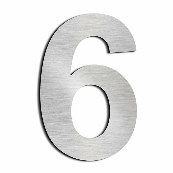 M METERXITY 1 Lot De Numéro De Maison, 7,6 Cm, En Acier Inoxydable 304, Numéro De Porte Pour Jardin, Hôtel, Boîte Aux Lettres, Adresse, Panneau