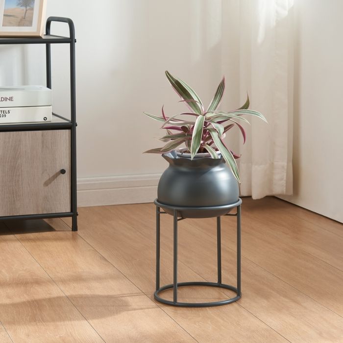 Porte-plantes Assen 32 x 20 cm noir