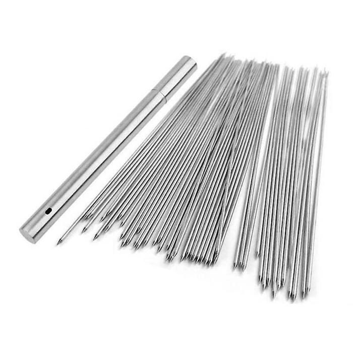 Lot De 50 Aiguilles De Sûreté En Acier Inoxydable 37 Mm - Broches à Badge Avec Arrêt De Sécurité Et Plaque à 3 Trous