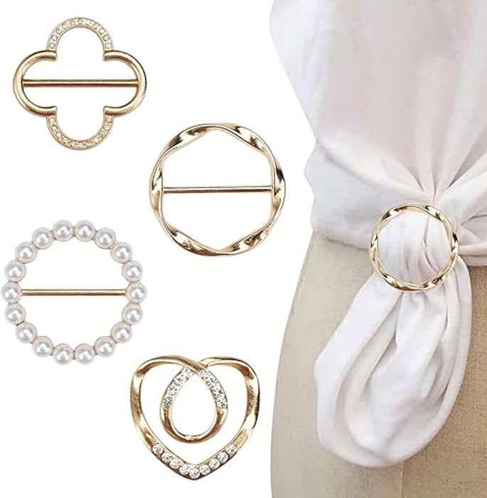 4 pièces Pince a linge T-shirt clip pour femme ourlet nœud chemise pince à cravate
