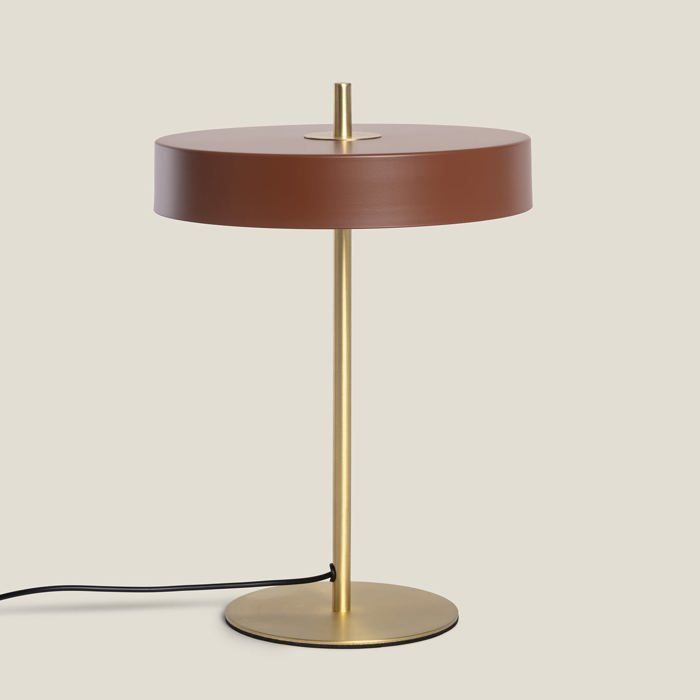 Lampe à Poser Métal Korkor Brun