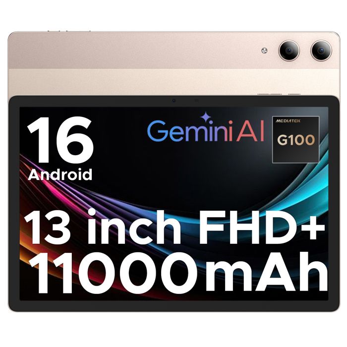 DOOGEE Tab E3 Pro Tablette 13 pouces Android 16, 90Hz, 32Go +