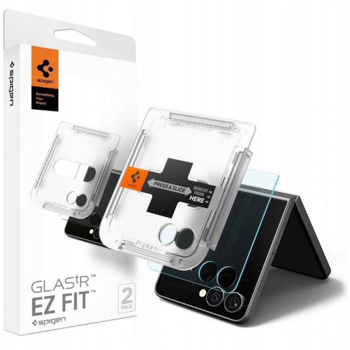 Spigen - AGL09585 - Glas.TR EZ FIT HD pour Samsung Galaxy Z Flip 7 transparent - 2 pièces.