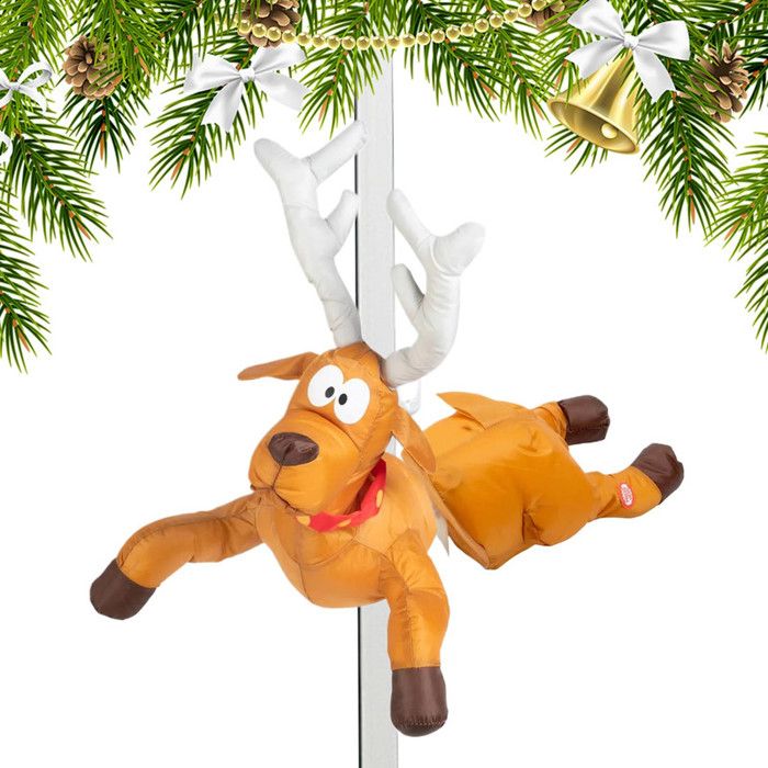Décorations De Noël Pour Fenêtre - Renne Et Père Noël Animatronique Effet Casse Vitrage - Décor De Fêtes Multicolore KIT - Maison