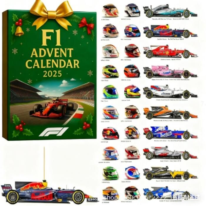 Calendrier De L'Avent 2025 Voitures De Course - 24 Mini Voitures De Collection - Idée Cadeau Pour Fans De Sport Automobile