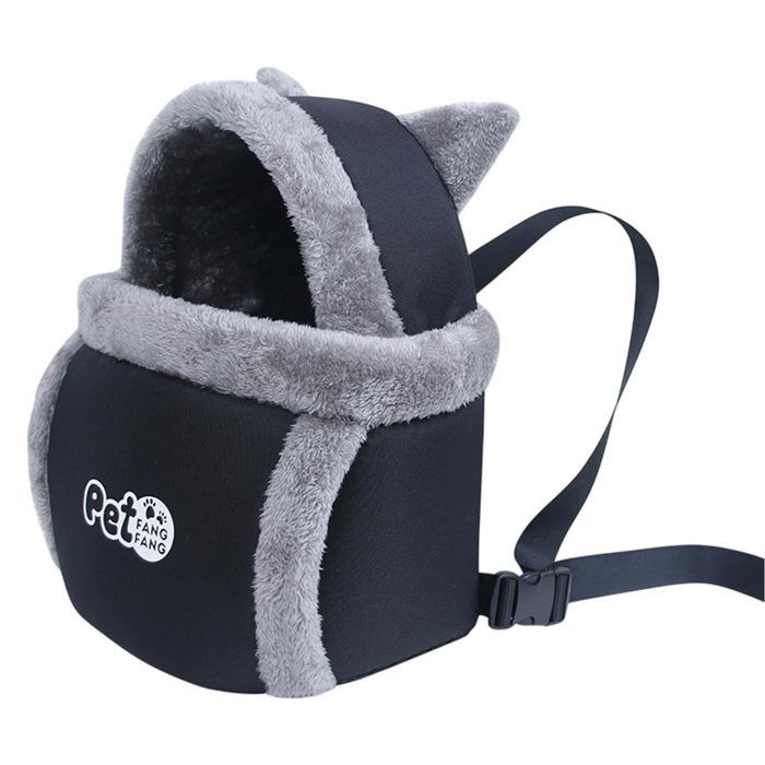 Comparer les prix de Sac transport animaux-1 sac à dos chien chat jusquà 5 kg-Noir Taille S Étiquette