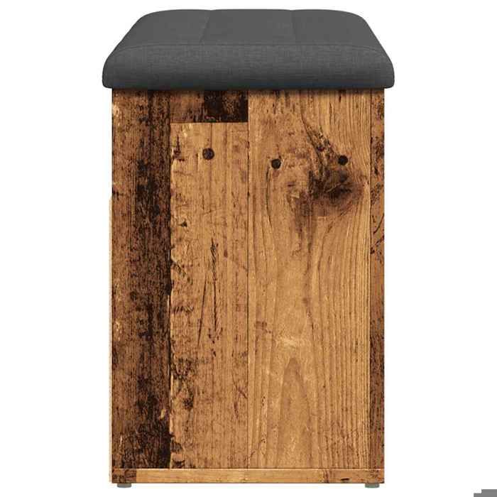 Black Friday Banc/Coffre à chaussures - jill - pour lentrée - vieux bois 82x32x455 cm - bois dingénierie BB850