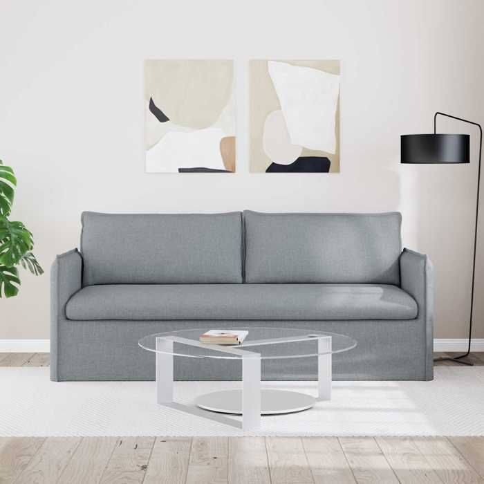Tissu CANAPÉ FIXE - SHIELDPRO® - Canapé 2 places - pour salon - Gris clair 196x82x85 cm 789752