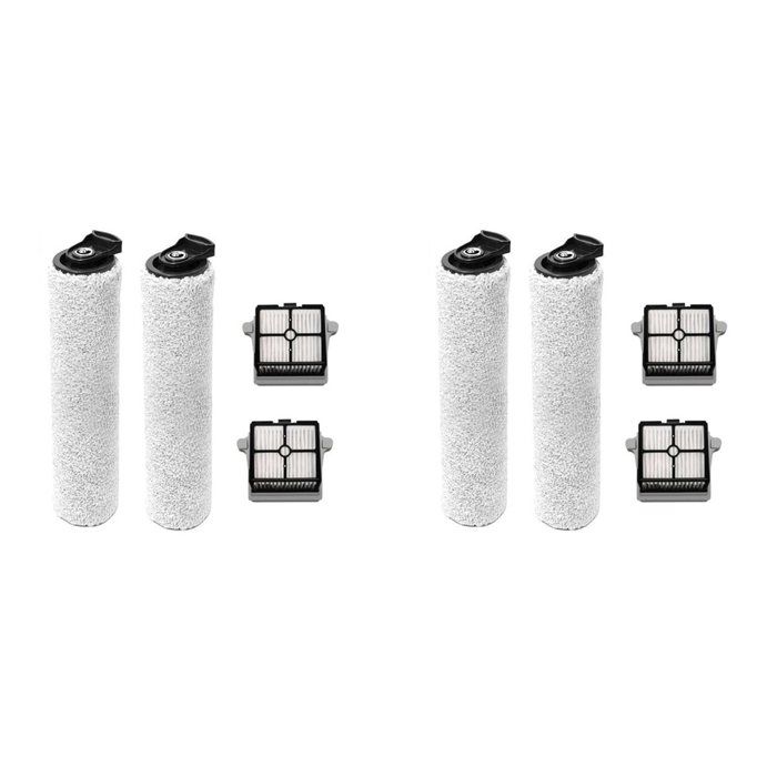 4X Brosse Rotative et Filtre HEPA pour Aspirateur Robot Vapeur pour Floor One S5 Steam/IFloor 5