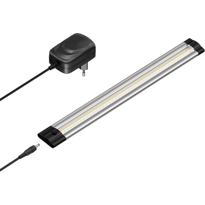 Lampe LED sous meuble  - Ultra-plate - Longueur 30 cm - 370 lumens - Blanc 4100 K - Diffuseur dépoli