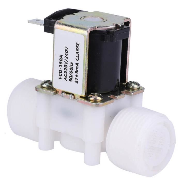 Valve Électrovanne électrique En Plastique, DC24V PT 1/4 Pouce 2P025-08