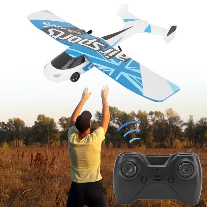 Avion RC F Fityle - Chasseur 2 Vitesses - Vol Stationnaire - LEDs - Débutant - Bleu