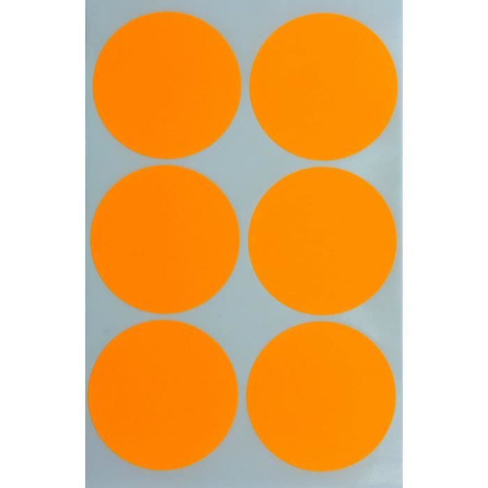 Orange 5cm Ronde Gommettes Autocollants Cercle 240 Étiquettes 