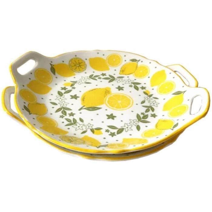 Assiette décorative Fruit Life motif citrons