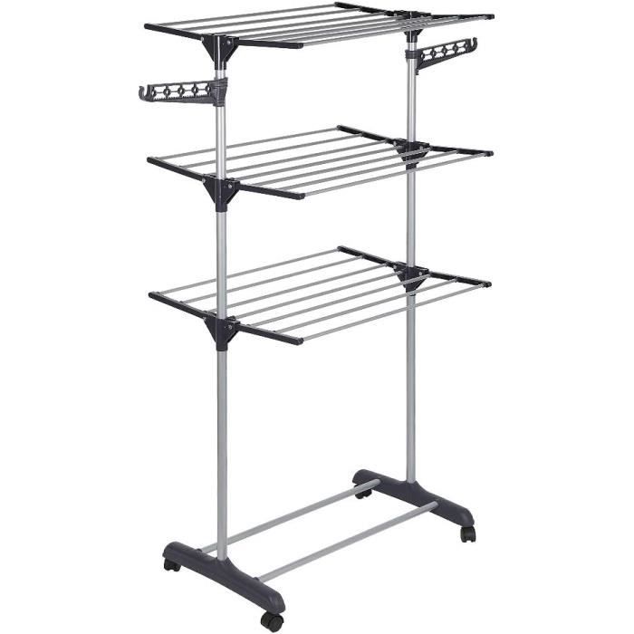 Support Présentation Brochures A4 - 6 Poches Pliantes - Pied Aluminium Avec étui De Transport - Pour Salons, Bureaux, Expositions - Double Face