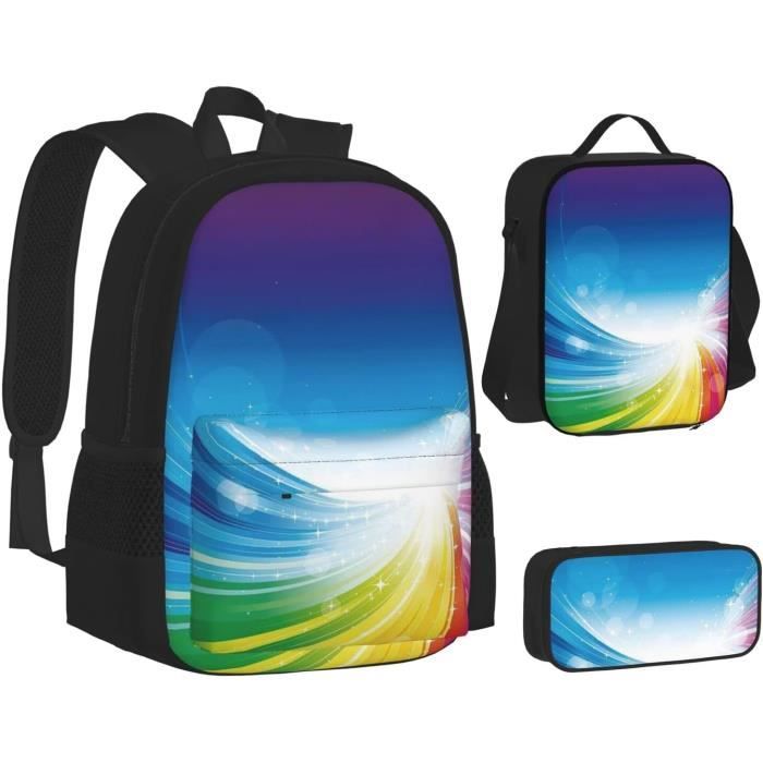 Cartable Galaxie Cartable Scolaire LCNC Motif Galaxie - Sac Dos 22L Pour Primaire Collège Sac à Dos Galaxie 22L Cartable Enfant Ordinateur 14 Pouces