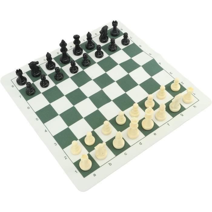 Jeu D'échecs Magnétique De Voyage - 20 Pièces, Plateau Pliable Avec Corde | Inclut Jeu De Dames, Idéal Vacances, Train, Avion