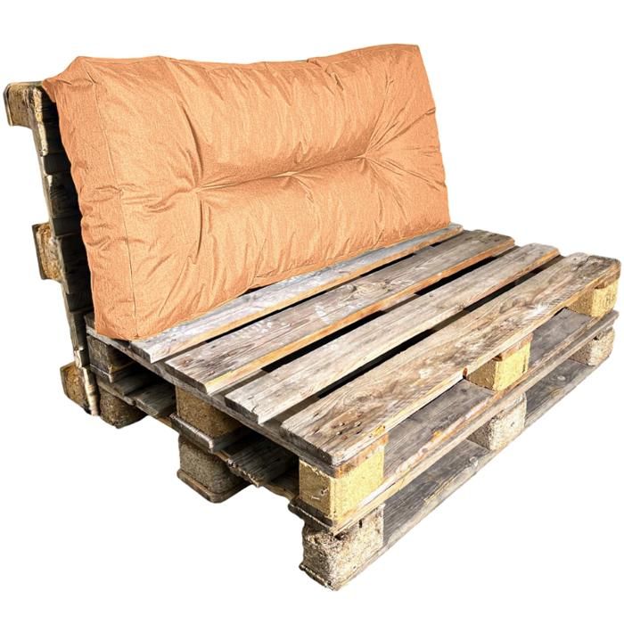 Coussin Palette - 120x60 cm - Bananair - Orange Fabriqué en France Coussin Palette - 120x60 cm - Bananair - Orange Fabriqué en France