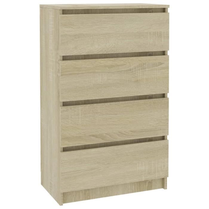 Buffet Chêne sonoma 60x35x98 5 cm Aggloméré-QIM - Meuble de séjour - QIM - Buffet bas - Marron