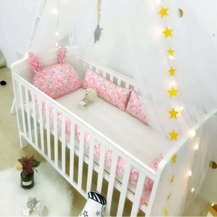 5pcs Tour De Lit Bebe Pare Choc Avec Un Oreiller Forme De Lapin Amovible Et Lavable Decoration De Lit Chambre D Enfant Licorne Cdiscount Puericulture Eveil Bebe