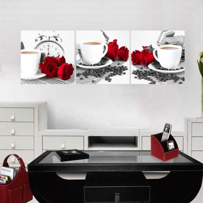 Cuisine Abstraite Peintures A L Huile Triptyque Peinture Mur Art