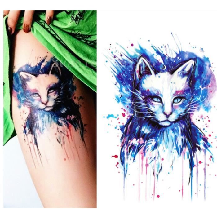 Tatouage Temporaire Ephemere Realiste Motif Watercolor Chat Cdiscount Au Quotidien Tatouage Temporaire Ephemere Realiste Motif Watercolor Chat Cdiscount Au Quotidien