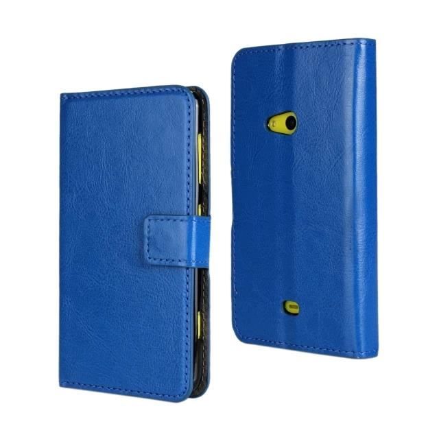 Étui Portefeuille Magnétique Pour Nokia Lumia 640 - Cuir PU, Emplacements Cartes, Fonction Support - 6