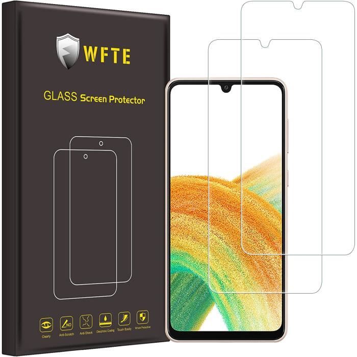 WFTE [Lot de 2] Verre Trempé pour Samsung Galaxy A23 5G/4G/Samsung
