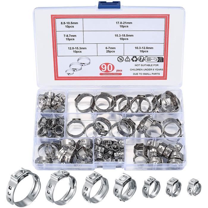 Lot De 90 Bagues En Acier Inoxydable - État Neuf - Stock De Lourdes (occasions)