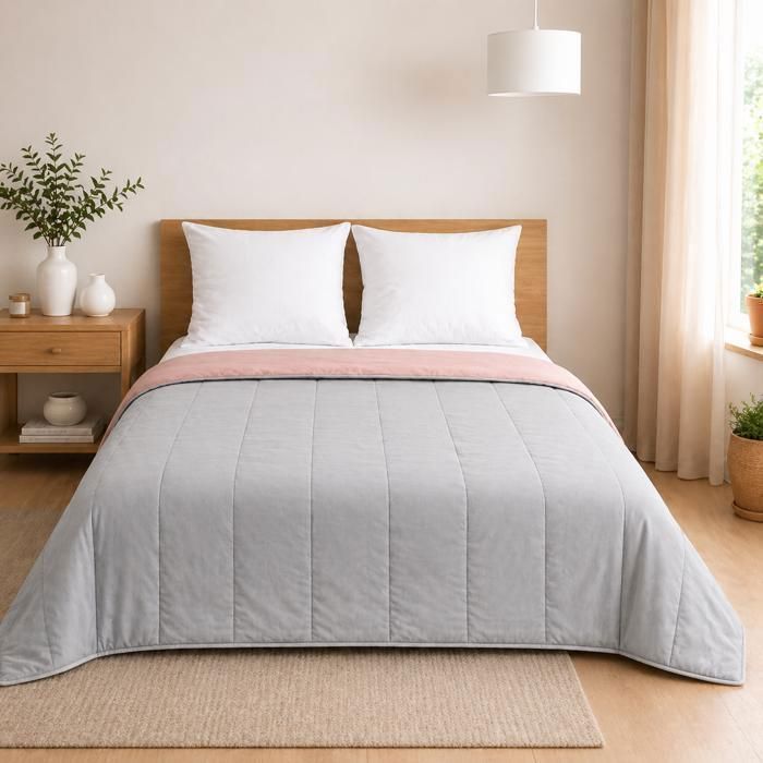 Couette Ultra Légère Bicolore - 2 personnes 240 x 260 - Spécial Été - MORTREUX
