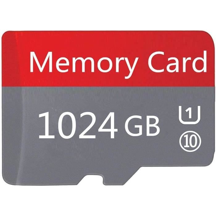Carte Micro SD Carte mémoire 1 To Carte TF 1024 Go Classe 10 Carte