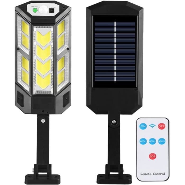 Lampe Solaire d'Extérieur 172LED - Étanche avec Détecteur de Mouvement et Télécommande
