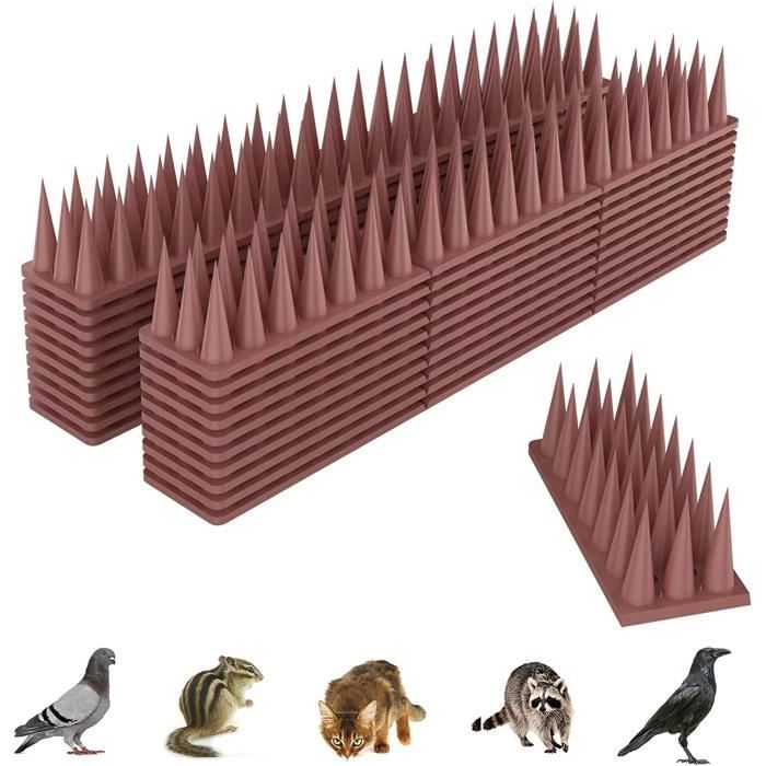 Anti Pigeon Piques Anti-oiseaux En Acier Inoxydable - Lot De 4 Bandes (25 Cm) - Pour Balcon, Fenêtre, Toit - Fixation Vis Ou Adhésif