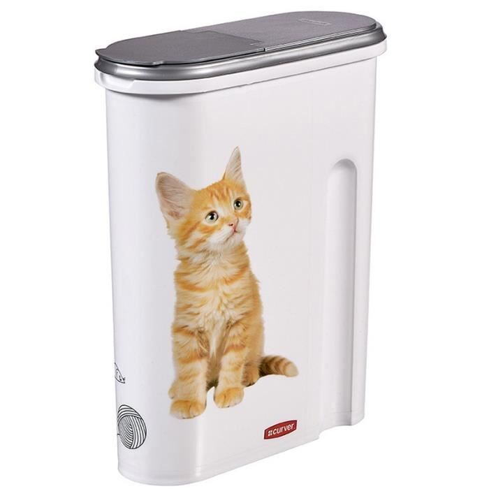Boite A Croquettes Chat 4 5 Litres Boite Conteneur Nourriture Design Chat Cdiscount