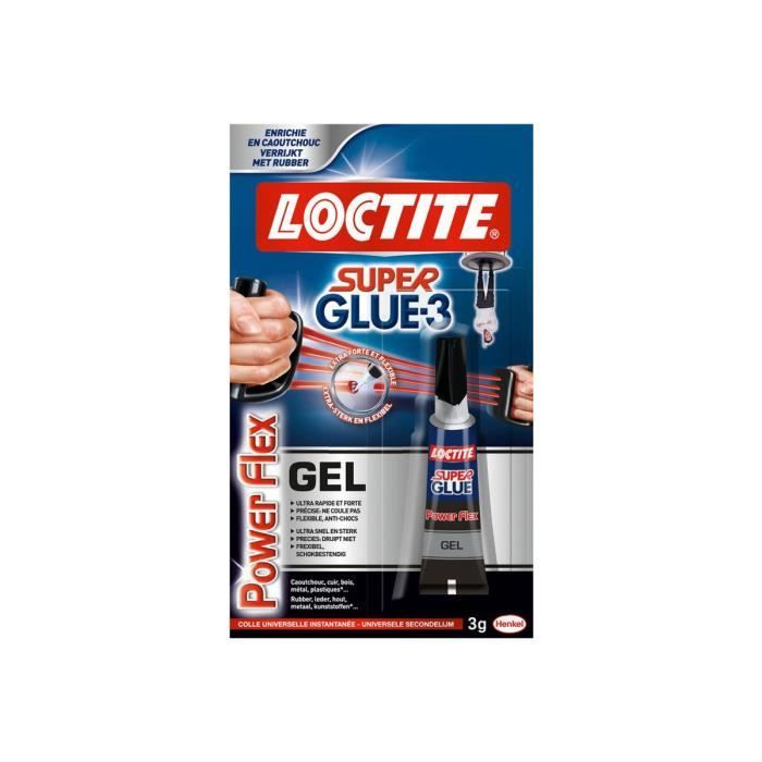 Loctite Power Flex SUPER GLUE-3 Gel Colle (adhésif instantané) 3 g