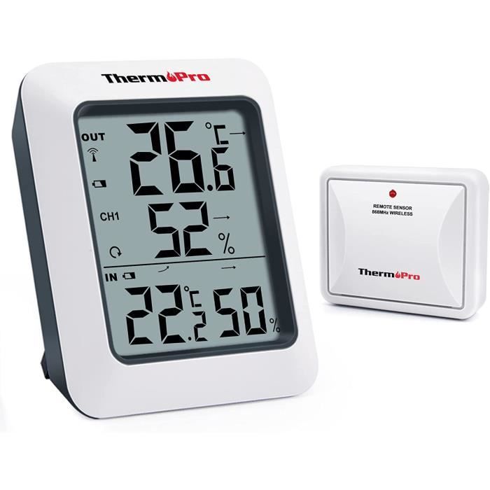 Thermomètre à Viande Sans Fil ThermoPro TempSpike 300m - Sonde Rechargeable Pour Barbecue Et Cuisson