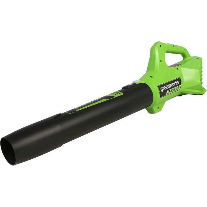 Souffleur De Feuilles Sans Fil LawnMaster 24V - Vitesse 190 Km/h, Batterie 2.0Ah Incluse - Léger (1,5kg), Avec Grattoir Et Rangement Pratique
