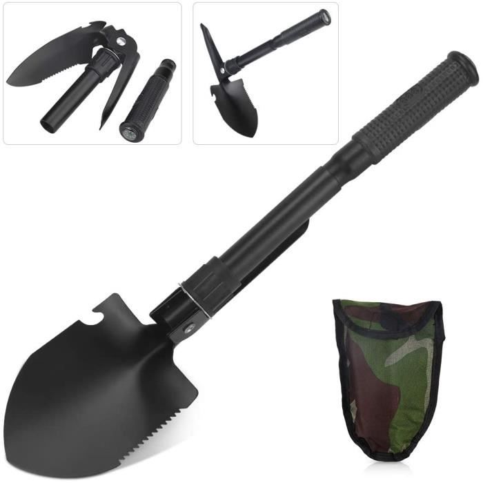 Pelles à Creuser Pliables Portables Pelle de Camping avec Sac de Transport l pour Camping Randonnée Randonnée