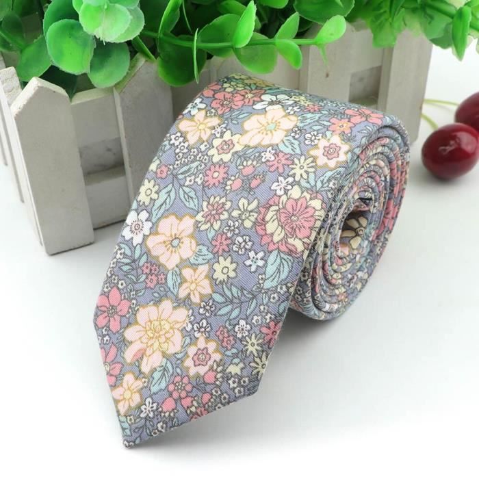 Cravate Élégante à Fleurs Pour Homme XUCZHAI – Coton, Style Décontracté, Idéale Pour Mariage Ou Bureau - 10