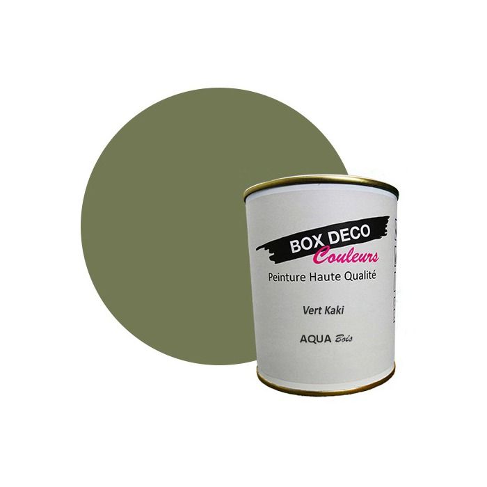 PEINTURE Teinte Vert Kaki meuble bois intérieur à base d’acrylique aspect mat Aqua Bois - 750 ml - 9 m²