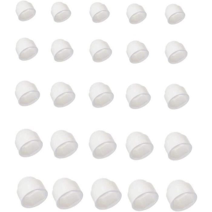 5X Cache Ecrou Capuchon Bouchon Plastique Blanc Vis Auto M4 M5 M6 M8 ...