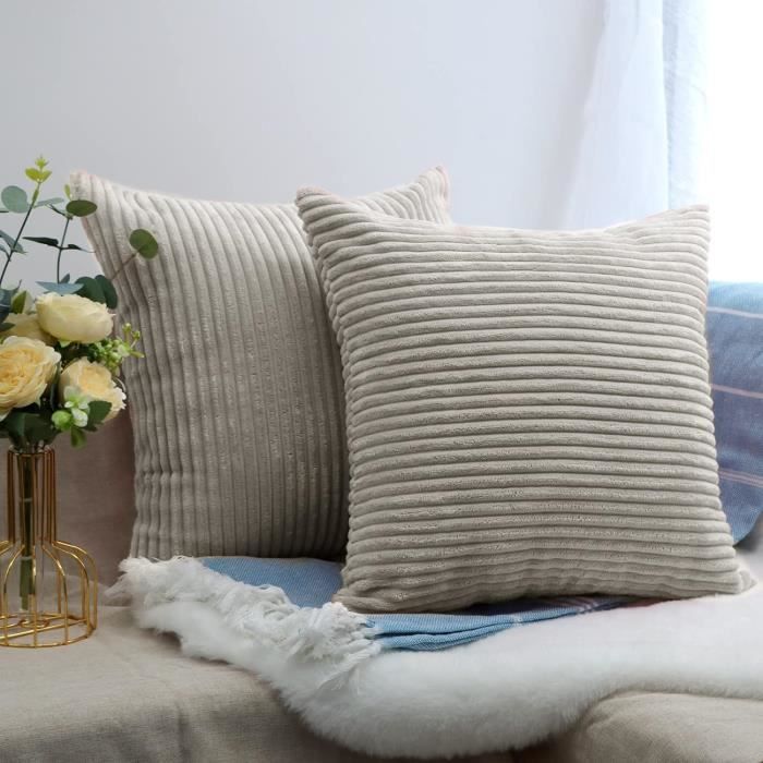 Lot De 2 Housses De Coussin 40x40 Cm Velours - Bleu Canard, Motif Bohème, Pour Canapé, Jardin & Décoration Intérieure