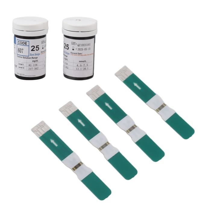 Comparer les prix de Cikonielf Bandelettes de contrle de glycémie Bandelettes de Test de Glycémie, 50 Bandelettes de Test Précises PET pour le Diabète