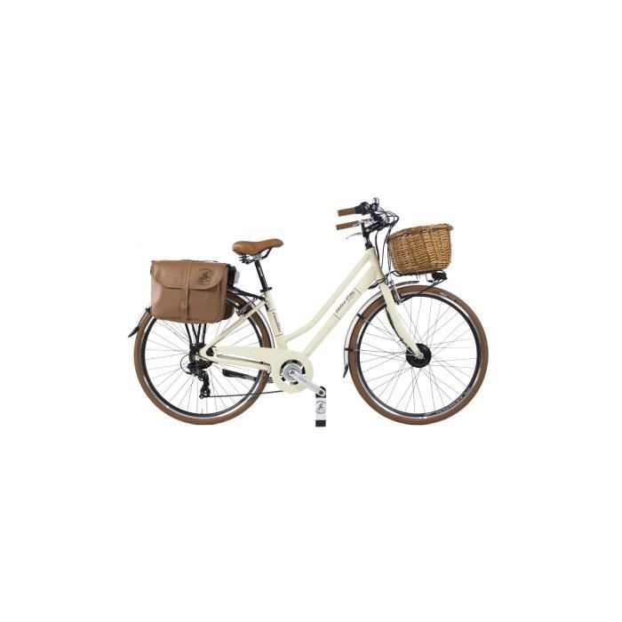 E-bike Vélo électrique de Ville Retro Dolce Vita by Canellini Aluminium Dame Beige - Taille 46