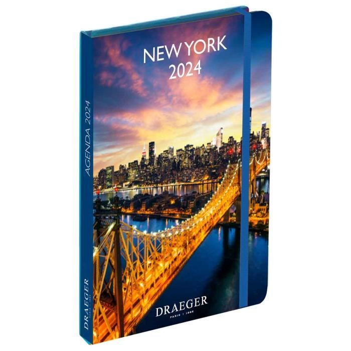 Agenda De Poche 2024 - Draeger Paris - New York - Format : 11,5 x 16 cm