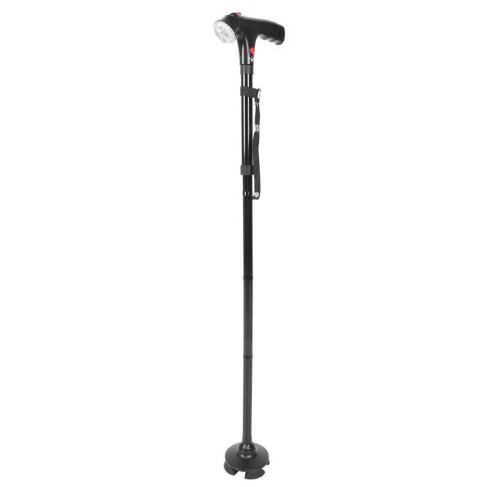 Canne de marche, LED Canne de marche pliante en alliage d'aluminium