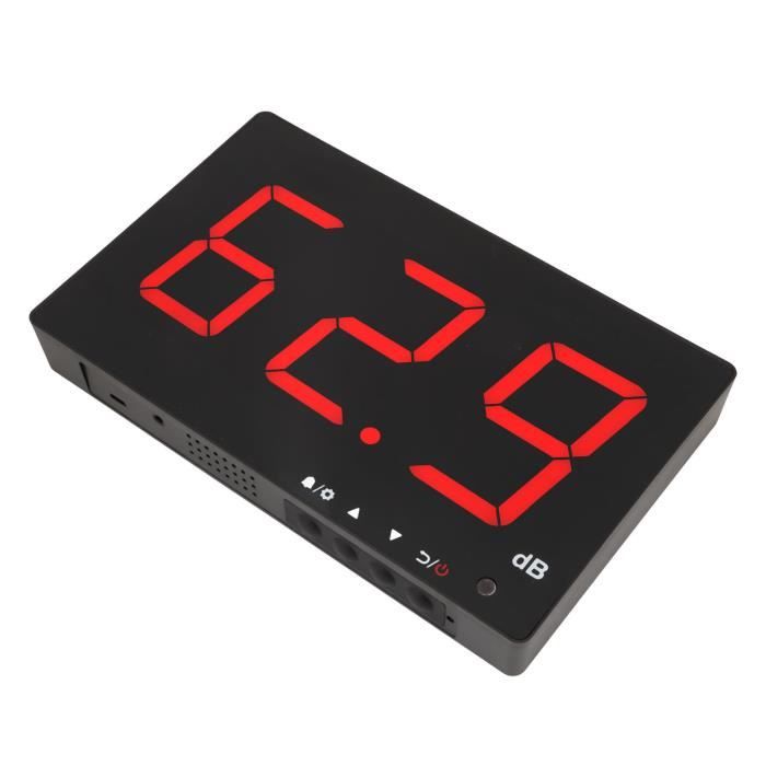 Décibelmètre Mural Grand Écran LED 30-130 DB – Sonomètre USB Pour Maison, Bureau, Salle De Classe, Studio Ou Usine