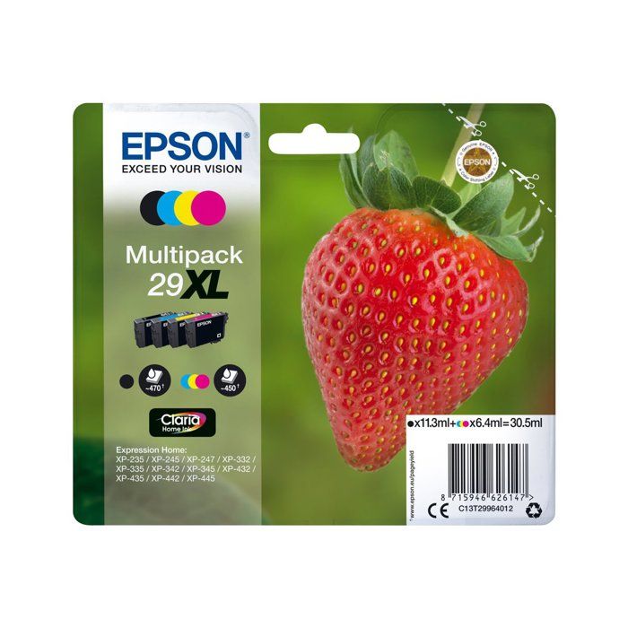 Cartouche compatible Epson 29 Fraise - Pack de 5 - noir, cyan