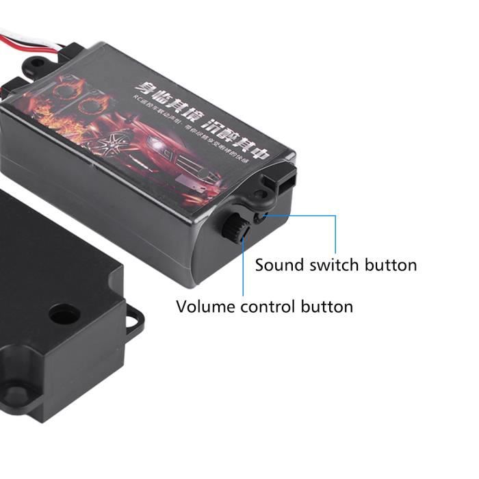 Module Simulateur De Son Moteur Pour Voiture RC - Kit Avec Haut-parleur - Noir