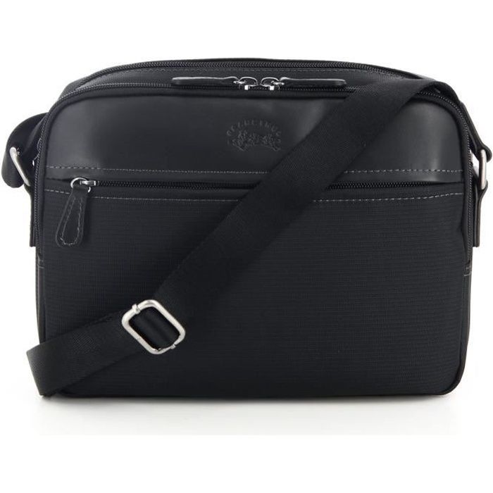 Francinel Grande sacoche homme 2 compartiments en toile et cuir